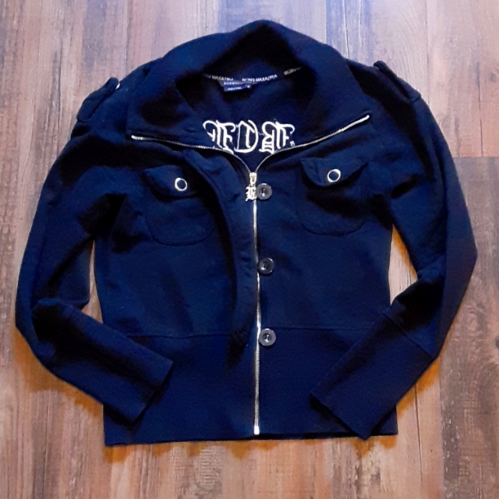 Perfect! Bling BCBG Bomber Moto Jacket Zip M L